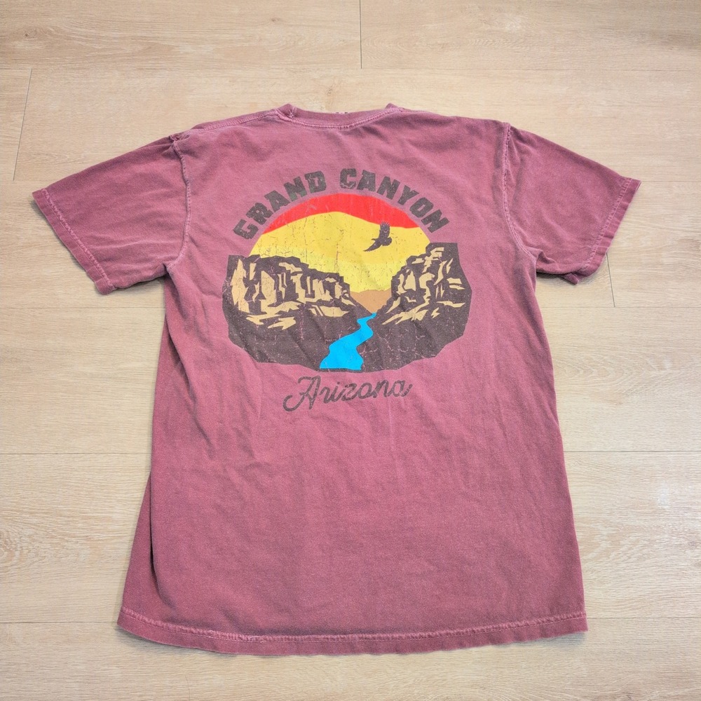 Comfort Colors Grand Canyon Arizona Graphic Shirt Adult Medium Faded Hiking